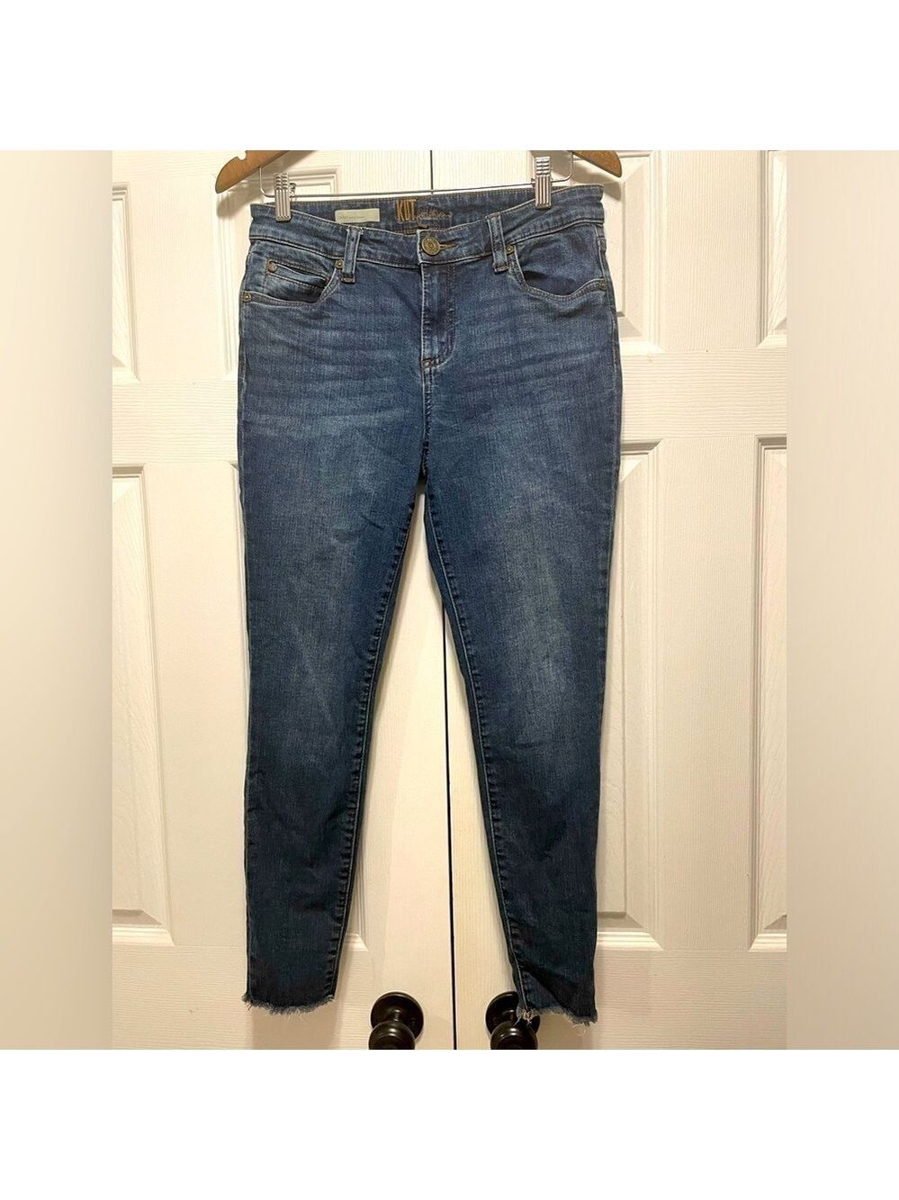KUT from the kloth Carlo Ankle Raw Hem Skinny jeans 6